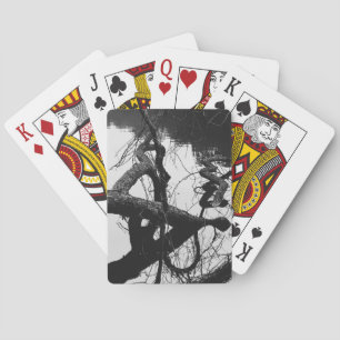 Twisted Dark Tree Shadow Reflections in Lake Playing Cards