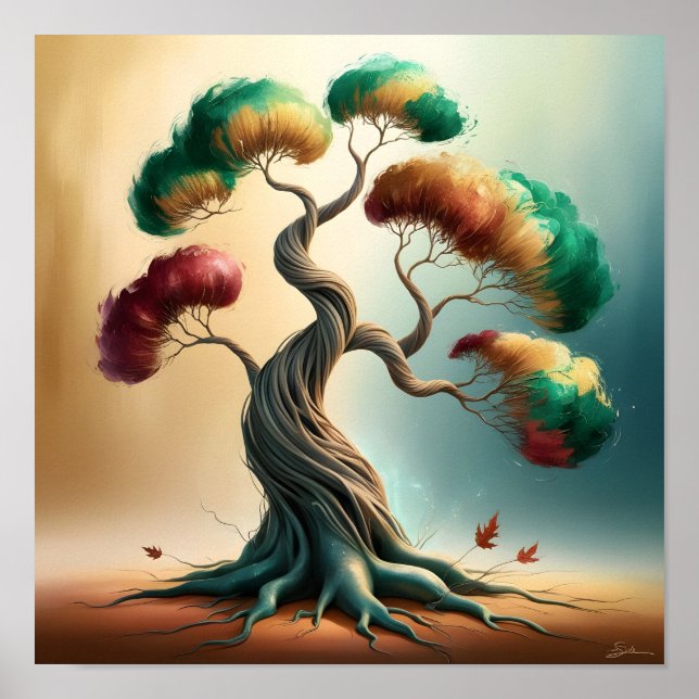 Twisted Dreams: A Colourful Bonsai Journey Poster (Front)