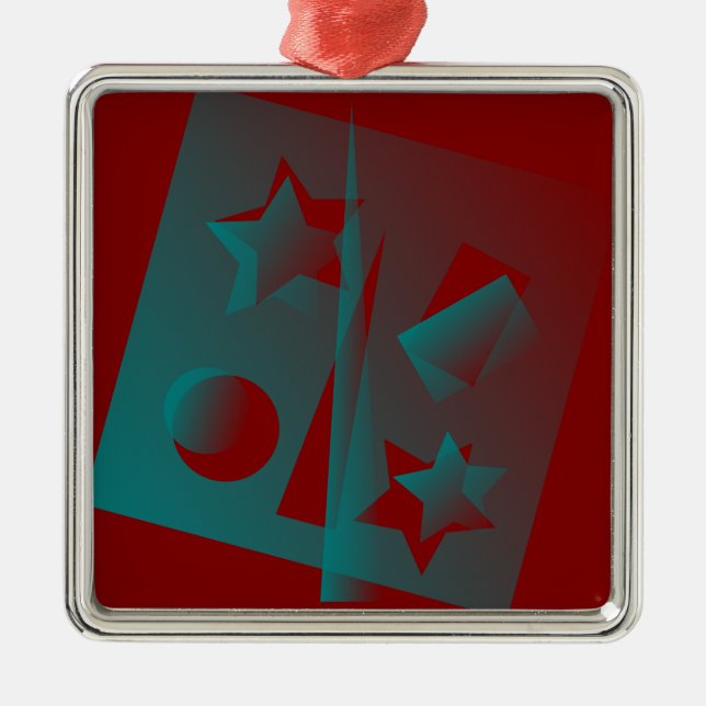 twisted geometry metal tree decoration (Front)