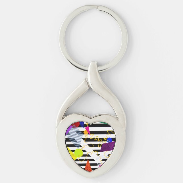 twisted heart key chain  (Front)