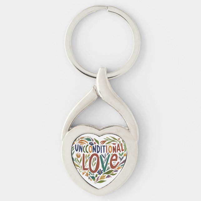 Twisted Heart – Unconditional Love Key Ring (Front)