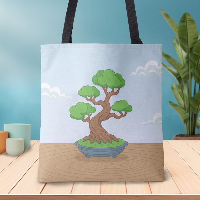 Twisted Japanese Bonsai Tree on Table Tote Bag (Creator Uploaded)