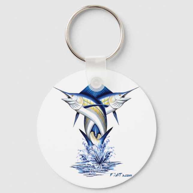 Twisted Marlins Jumping Key Ring (Front)