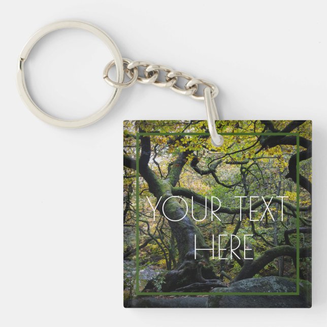 Twisted Old Oak Tree Key Ring (Front)