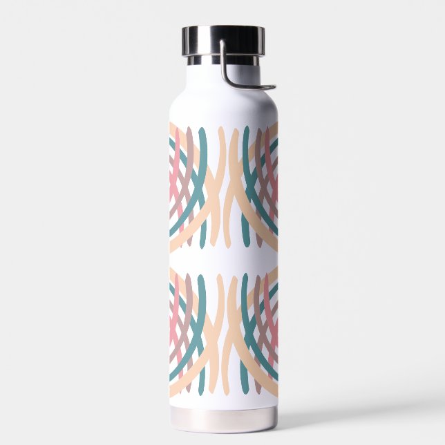 Twisted Pastel Colour Swirls Water Bottle (Left)