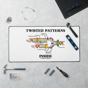 Twisted Patterns Inside DNA Replication Humour Desk Mat