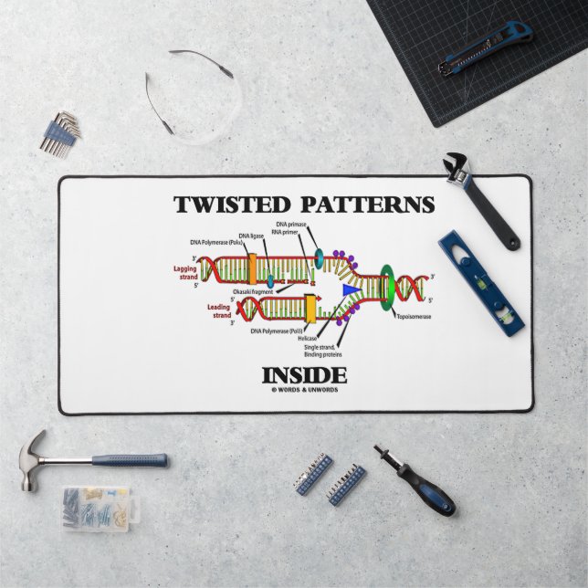 Twisted Patterns Inside DNA Replication Humour Desk Mat (Workstation)