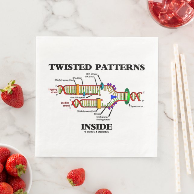 Twisted Patterns Inside DNA Replication Humour Napkin (Insitu)