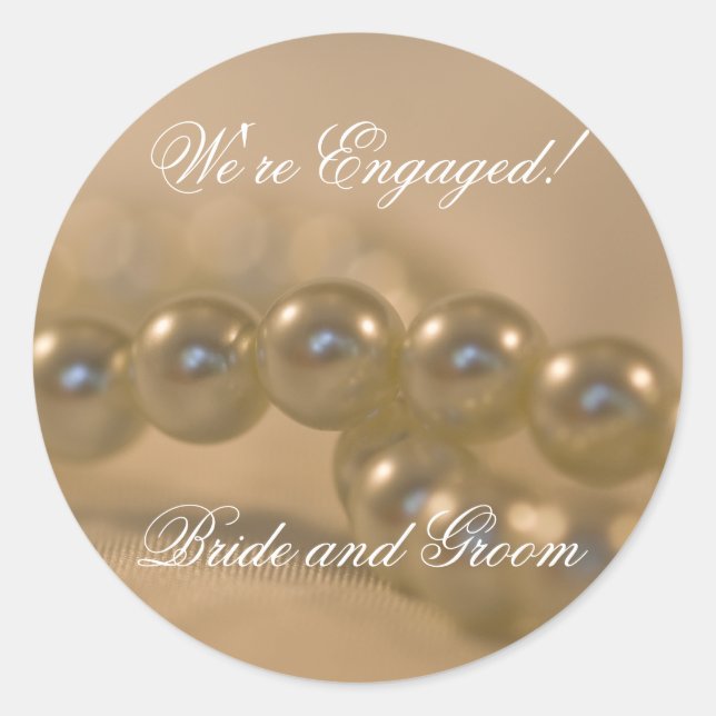 Twisted Pearls Engagement Envelope Seals (Front)