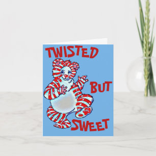 Twisted Peppermint Polar Bear Holiday Card