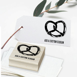 Twisted Pretzel Knot - Fun Bakery / Marriage theme Rubber Stamp