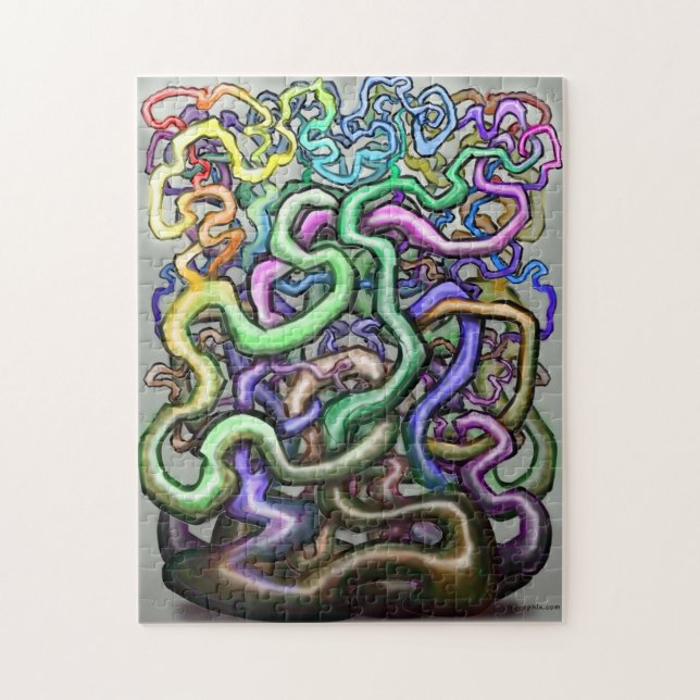 Twisted Rainbow Vines Jigsaw Puzzle (Vertical)