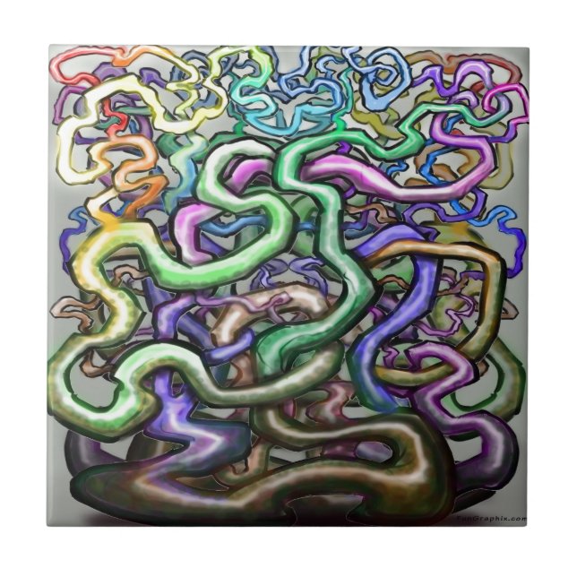 Twisted Rainbow Vines Tile (Front)