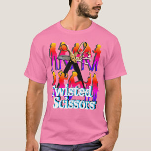 Twisted Scissors Dancing Ladies Scrapbook T-Shirt