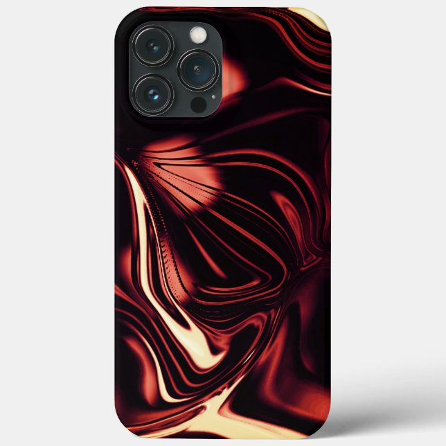 Twisted shapes in red that look like matte metal   Case-Mate iPhone case (Back)