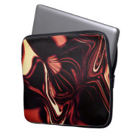 Twisted shapes in red that look like matte metal