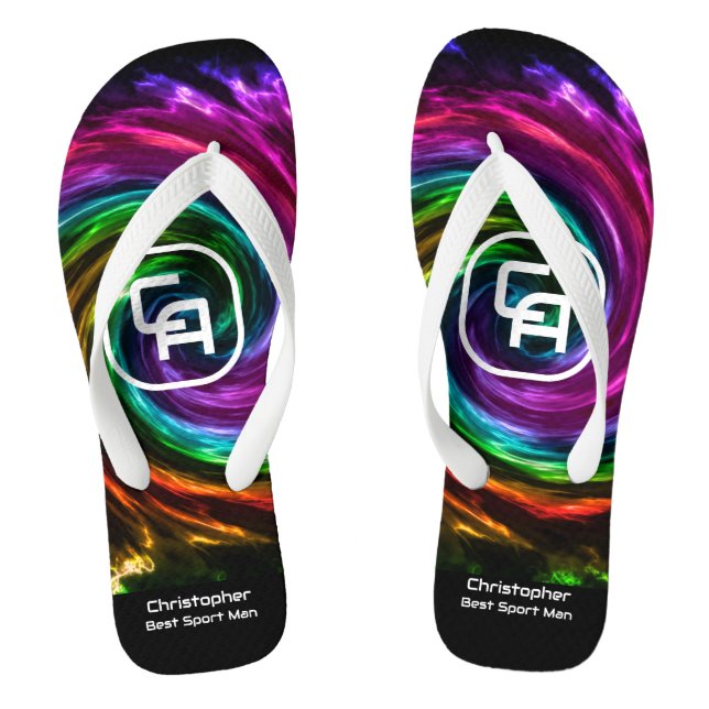 Twisted Smoke Monogram Multicolors Jandals (Footbed)