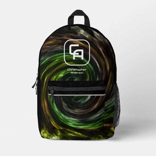 Twisted Smoke Multicolor Printed Backpack (Front)