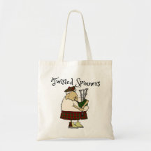 Twisted Spinner kilted sheep tote