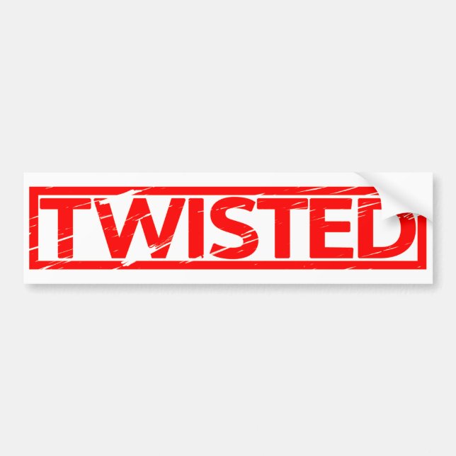 Twisted Stamp Bumper Sticker (Front)
