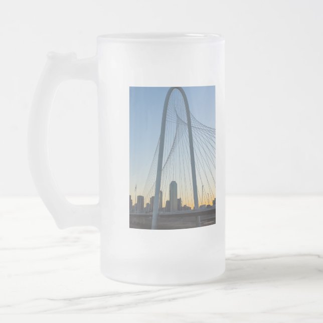 Twisted Texas Dawn Frosted Glass Beer Mug (Left)