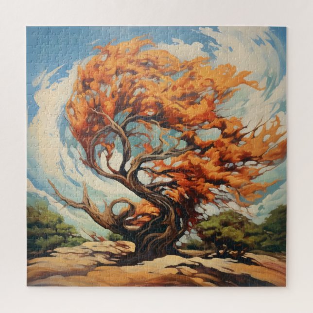 Twisted Tree Abstract World Jigsaw Puzzle (Vertical)