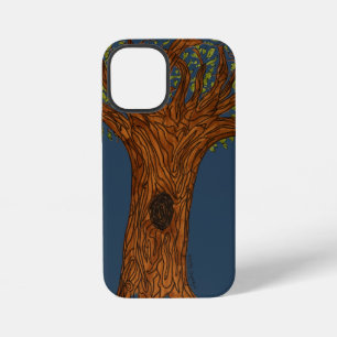 Twisted Tree with Blue background iPhone 12 Mini Case