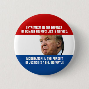 Twisted Trump Logic 6 Cm Round Badge