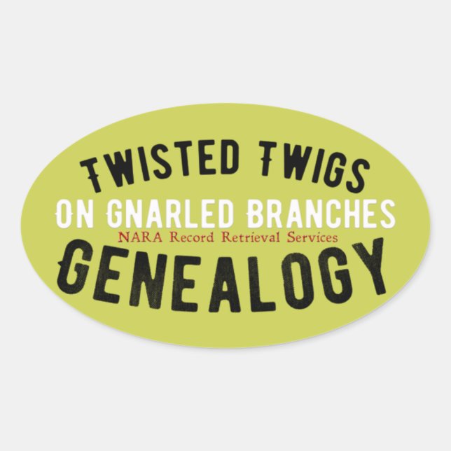 Twisted Twigs Genealogy Stickers (Front)