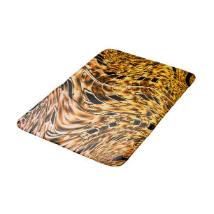 Twisted with a light shade of coral to gold bath mat