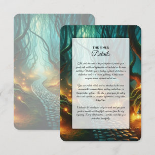Twisted Woodland Lantern Path Wedding Enclosure Card