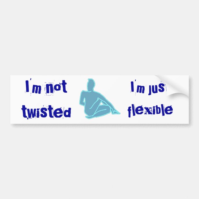 Twisted - Yoga Bumper Sticker (Front)