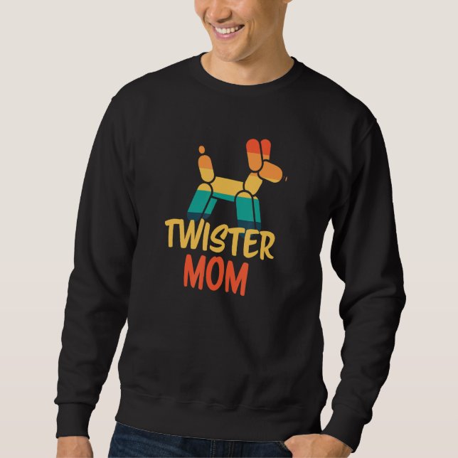 Twister Mum Retro Balloon Animal Dog For Balloon T Sweatshirt (Front)