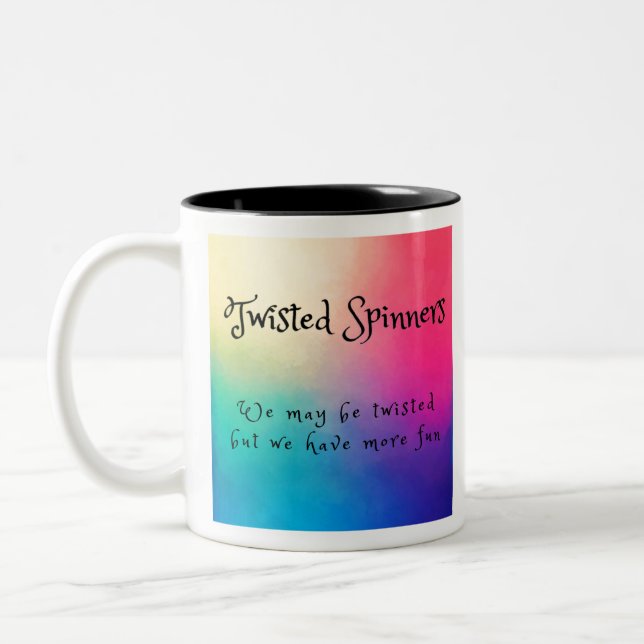 Twister Spinners have more fun Two-Tone Coffee Mug (Left)