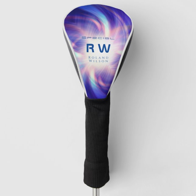 Twisting Effect Multicolors Personalised Golf Head Cover (Front)