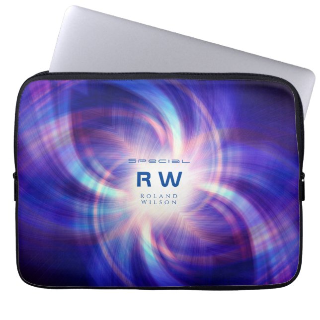 Twisting Effect Multicolors Personalised Laptop Sleeve (Front)