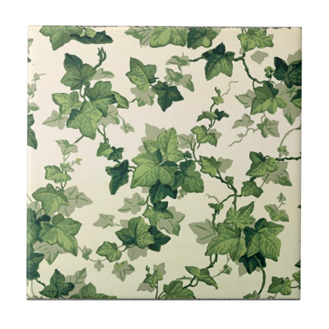 Twisting Ivy Leaves Pattern Tile (Front)