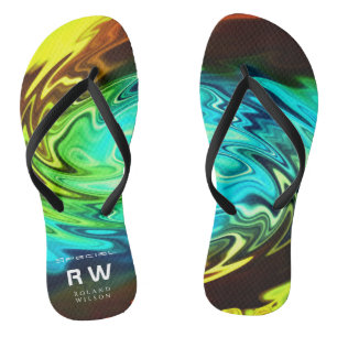 Twisting Liquid Multicolors Personalised Jandals