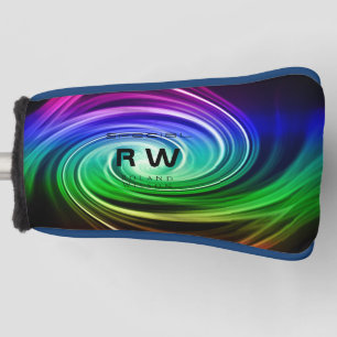 Twisting Red Multicolors Personalised Golf Head Cover