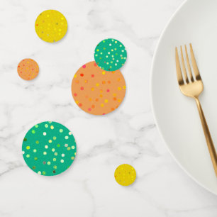 Twisty Polka Dot Spirals Tri-Colour Confetti (YGO)