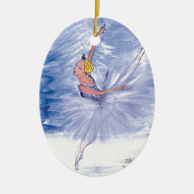 Twitt Snow Queen-Nutcracker Ballet by Marie L Ceramic Tree Decoration (Front)