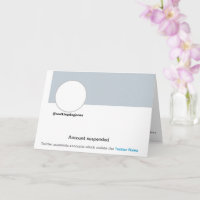 Twitter Ban Funny Humour Joke Birthday Card 