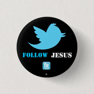 Twitter bird.png, twittericon.png, Follow , Jes... 3 Cm Round Badge
