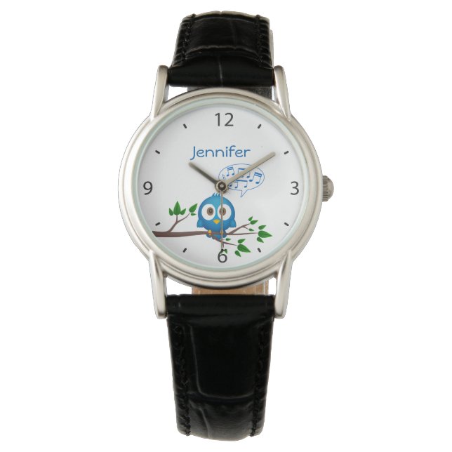 Twitter bird singing name women's watch (Front)