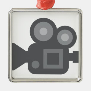 Twitter Emoji - Camera film making Metal Tree Decoration