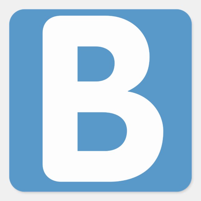 Twitter emoji - Letter B Square Sticker (Front)