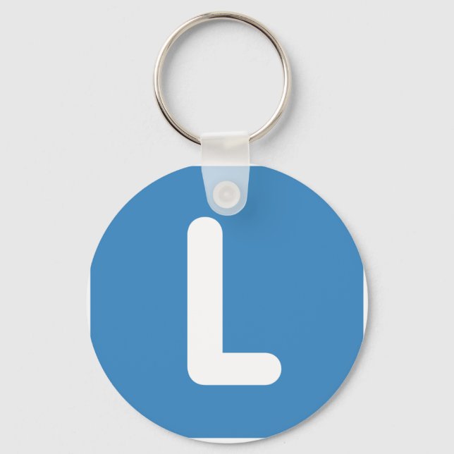 Twitter Emoji Letter J Key Ring (Front)