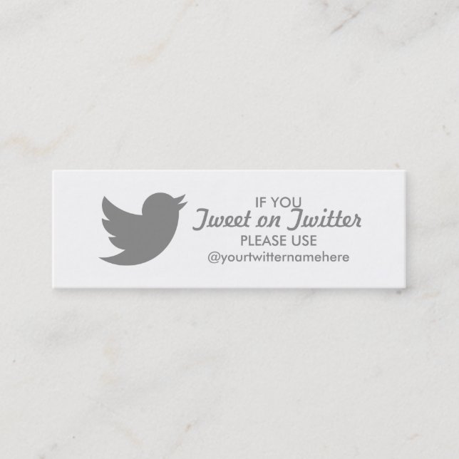 twitter event mini business card (Front)