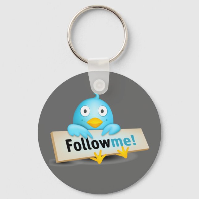 Twitter Mania - Follow Baby Bird Key Ring (Front)