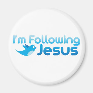 Twitter me I'm Following Jesus Christ Magnet